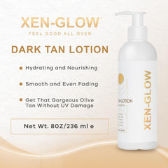 XEN-GLOW aloe vera vitamin-e formulation nourishes while you tan.