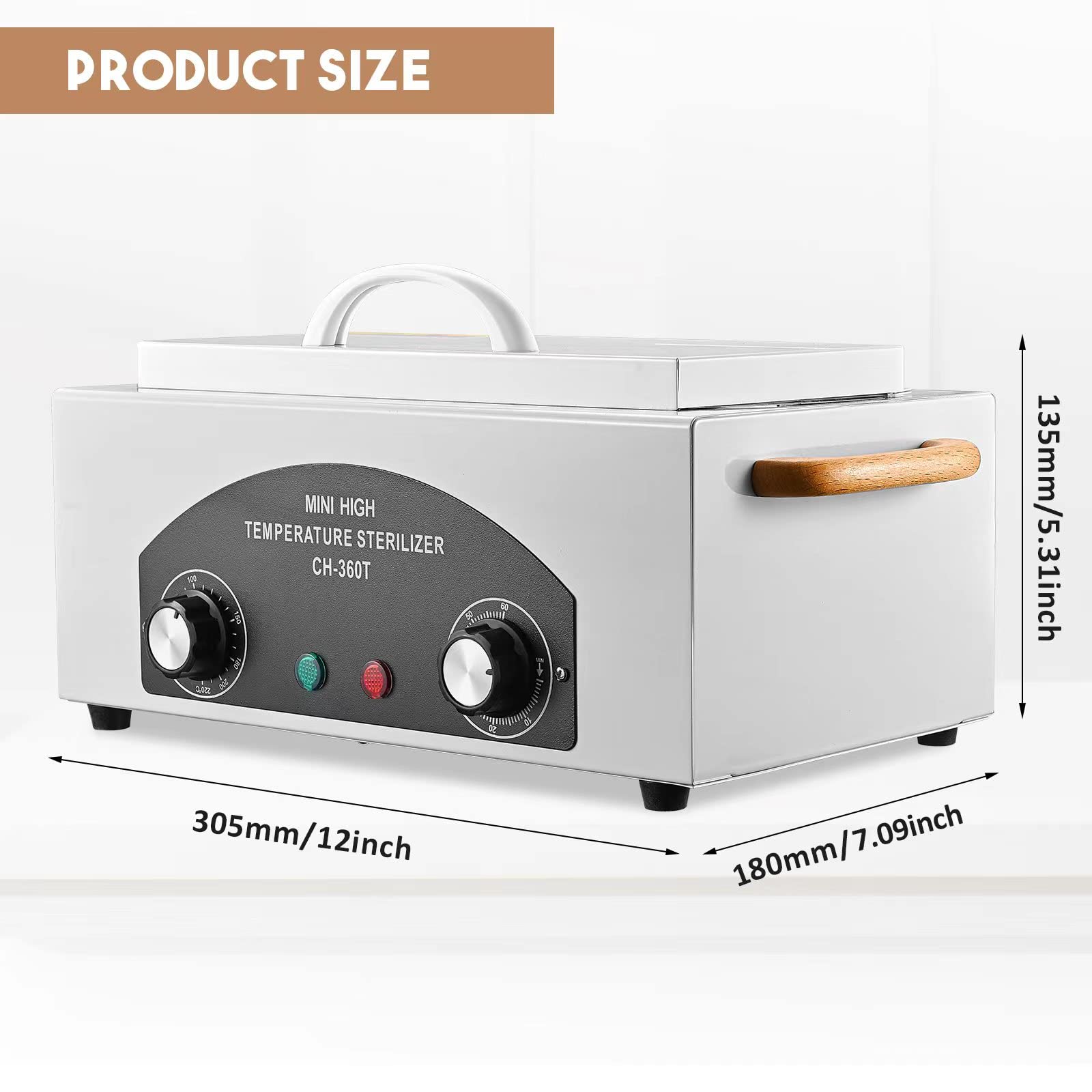 XESSCARE Soiiw sterilizer control panel shows adjustable heat and timer for flexible workflows.