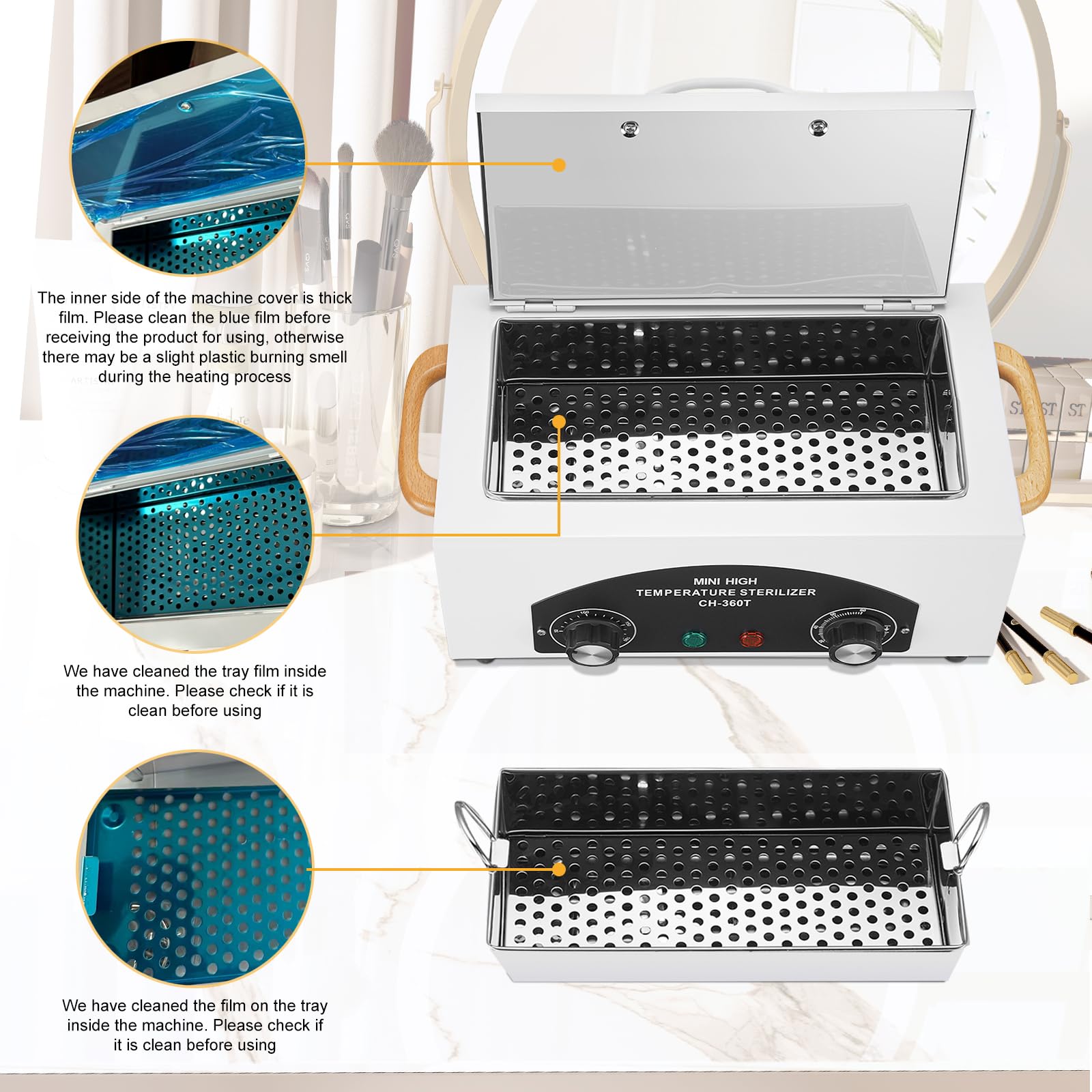 XESSCARE Soiiw sterilizer sturdy body emphasizes durable iron and stainless steel build.