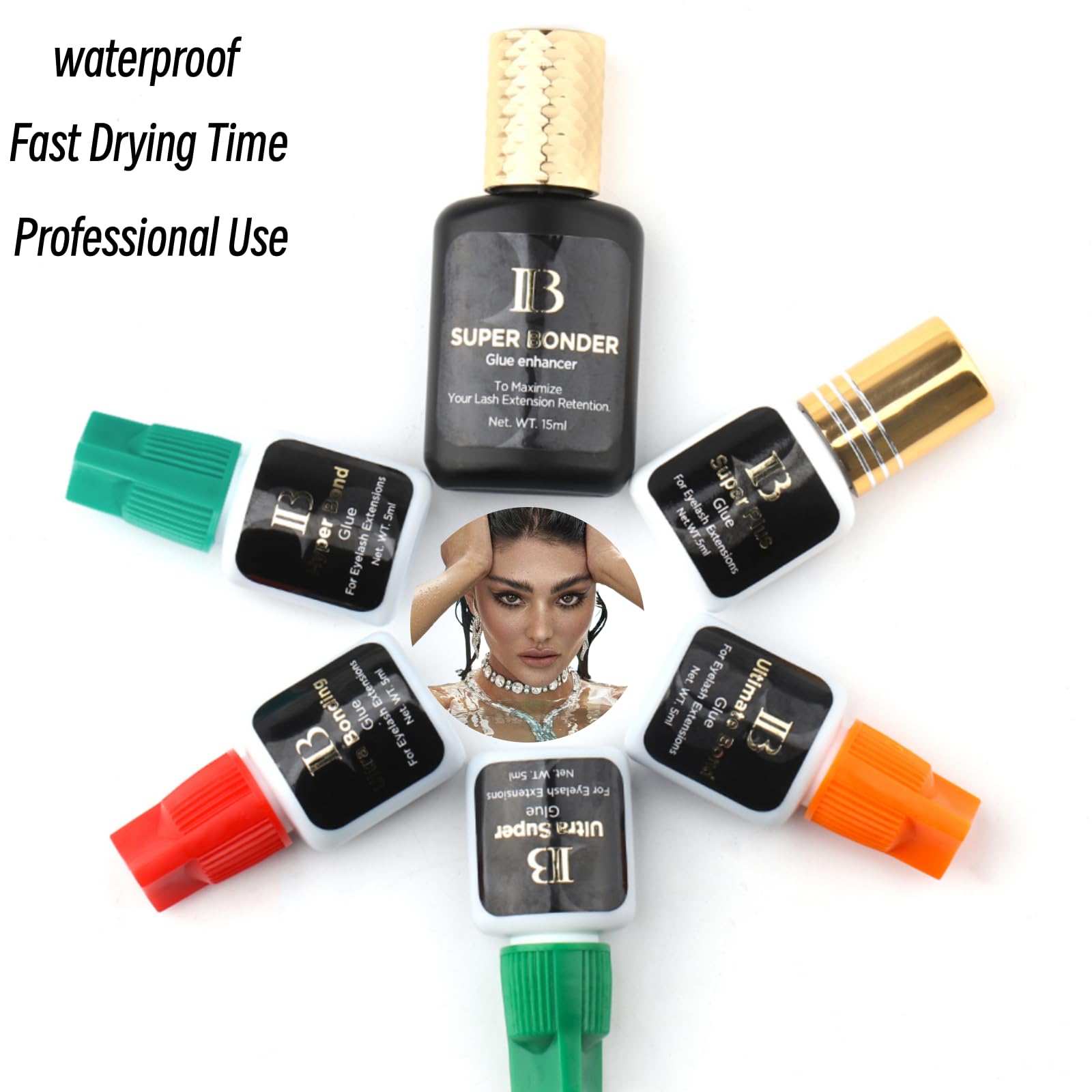 XFQUIJ Lava Lash glue packaging front highlights professional-use packaging and info.