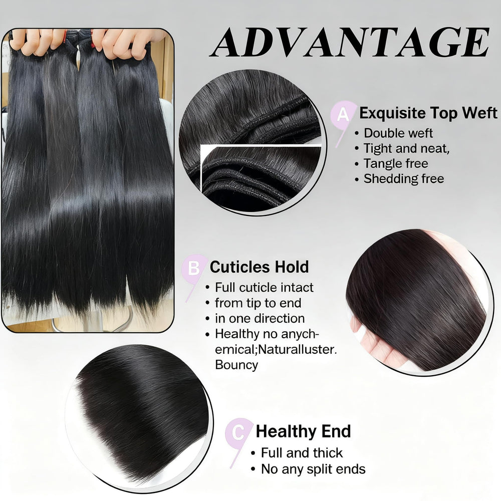 XIANYUN 12A straight bundles 20inch natural fall and shine