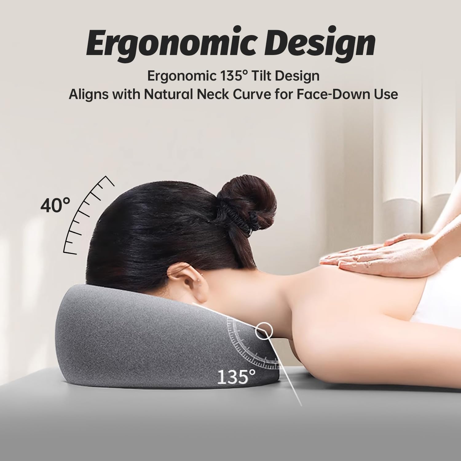xiaomubiao contoured top pillow reduces eye pressure for comfortable resting.