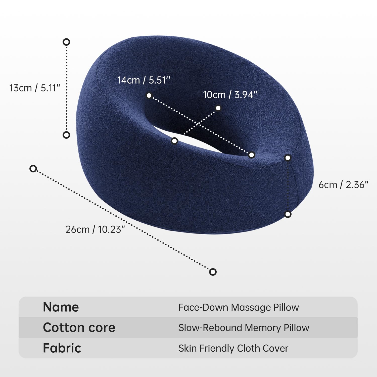 xiaomubiao massage headrest with face hole keeps you comfy during sessions