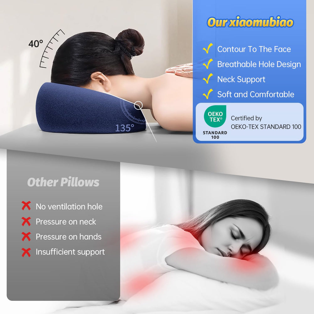 xiaomubiao eye-area friendly pillow reduces pressure around eyes during use