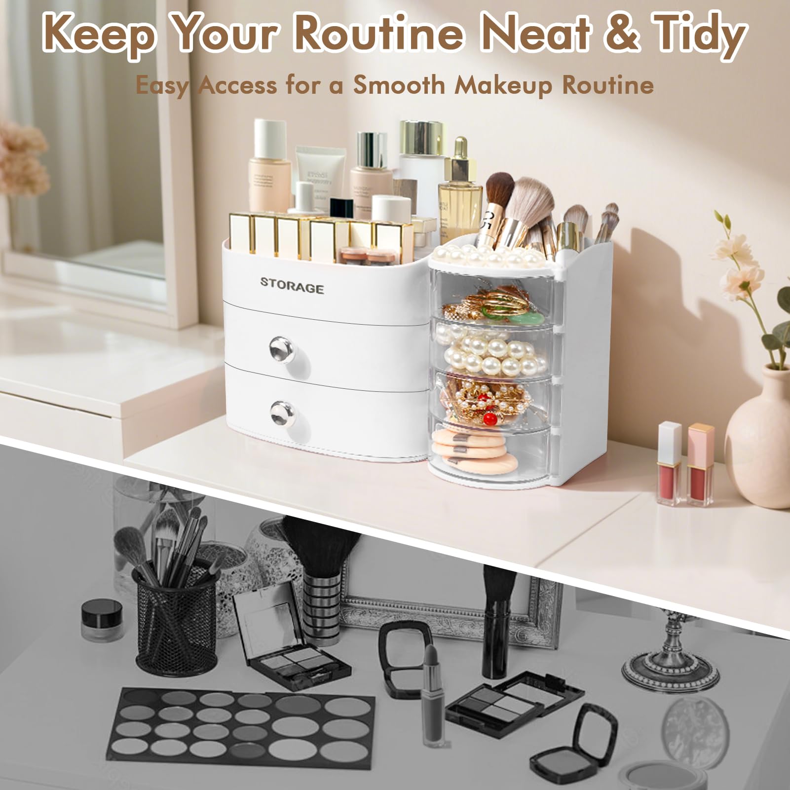 XIAPIA makeup organizer countertop gift idea for beauty lovers