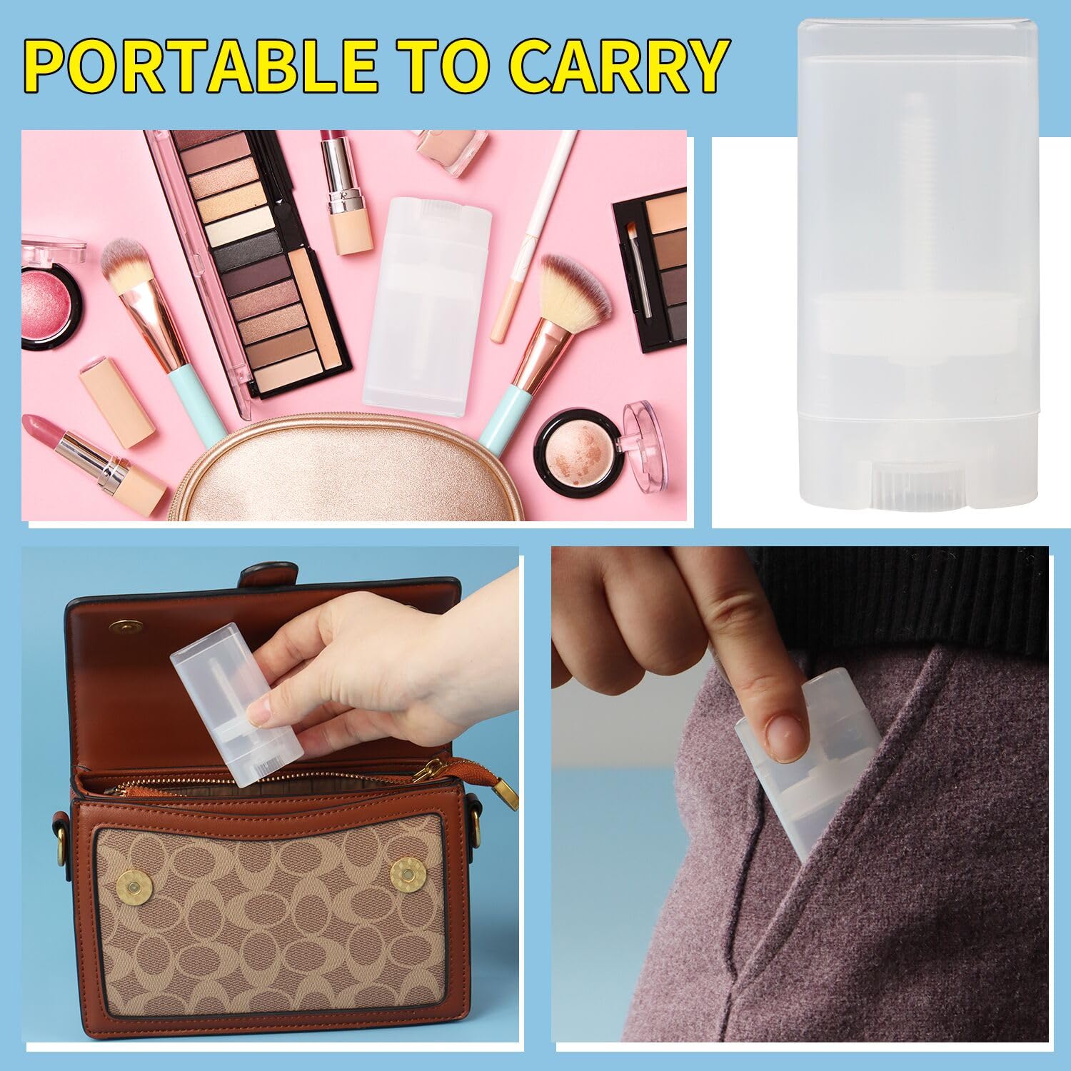 Xiboya textile multi-use oval container convenient for deodorant, balm, and solid perfume formulations.