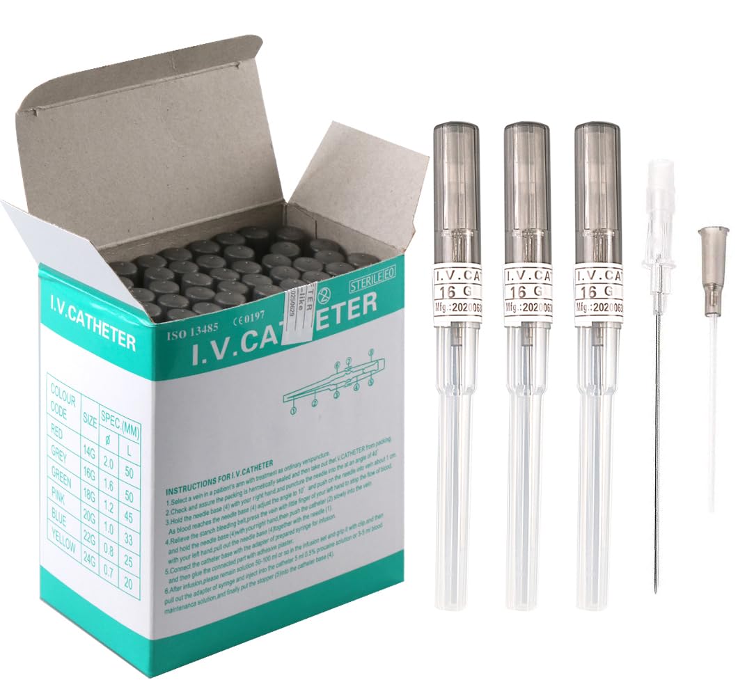 Xiboya textile pack50 catheter piercing needles 16g set ideal for versatile body piercings