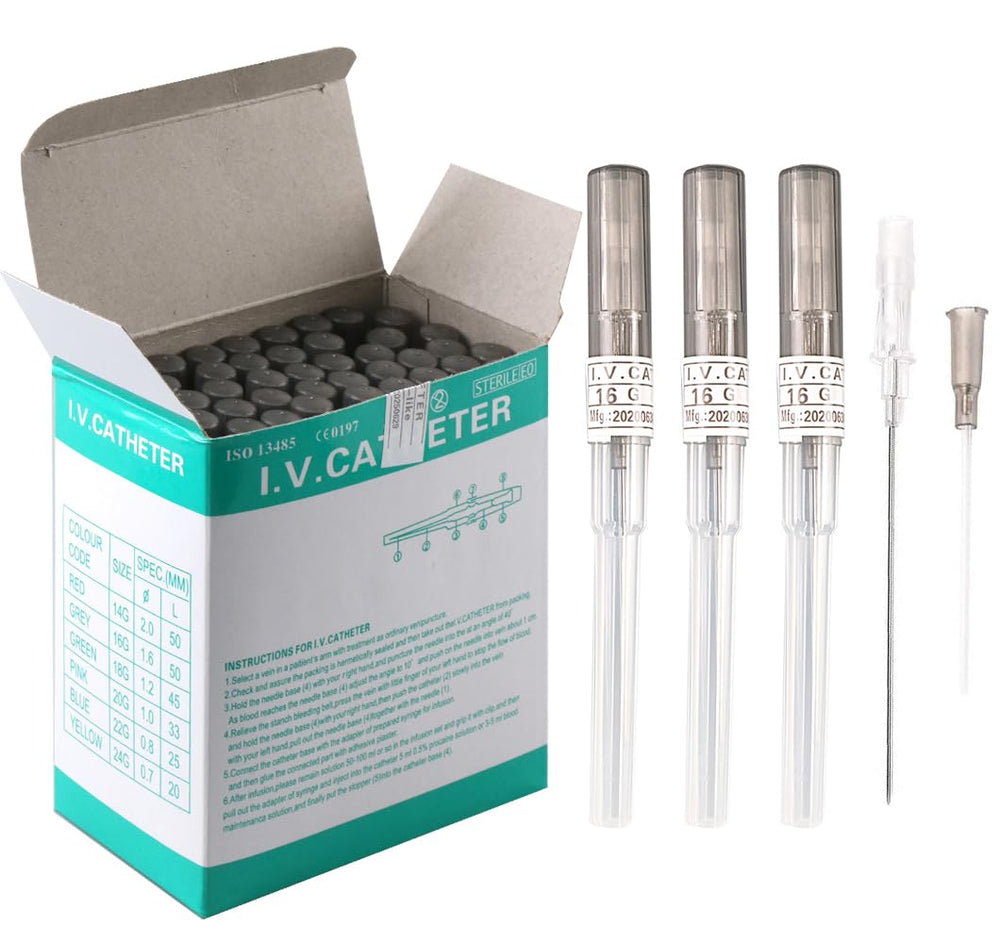Xiboya textile pack50 catheter piercing needles 16g set ideal for versatile body piercings