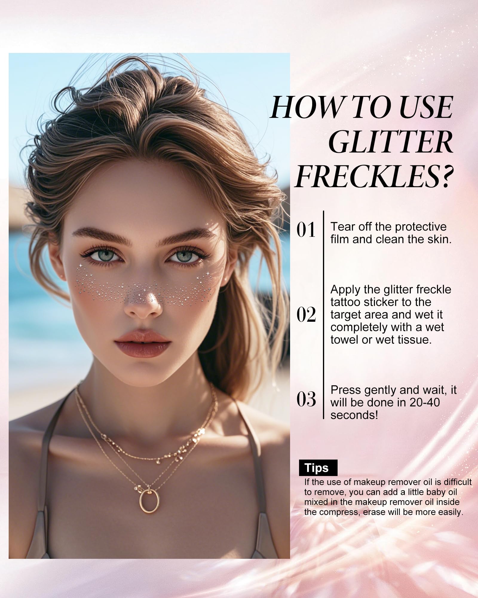 XICZH Glitter look on neckline creates party ready glow