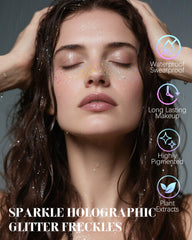 XICZH holographic multichrome stickers create shifting color shine for concert-ready looks