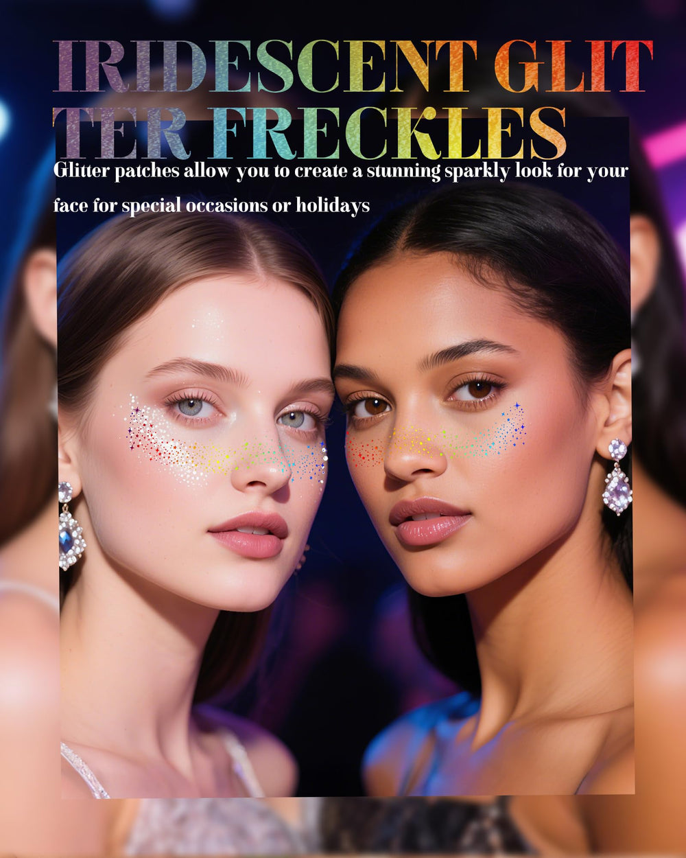 XICZH iridescent temporary face tattoos offer bold color you can apply instantly