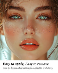 XICZH rose gold face patches closeup shows easy application and skin-safe shine.