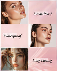 XICZH waterproof makeup patches rose gold on skin during activity.