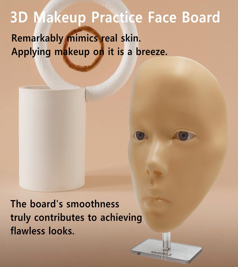XIJIEMAO silicone face board for reusable makeup practice