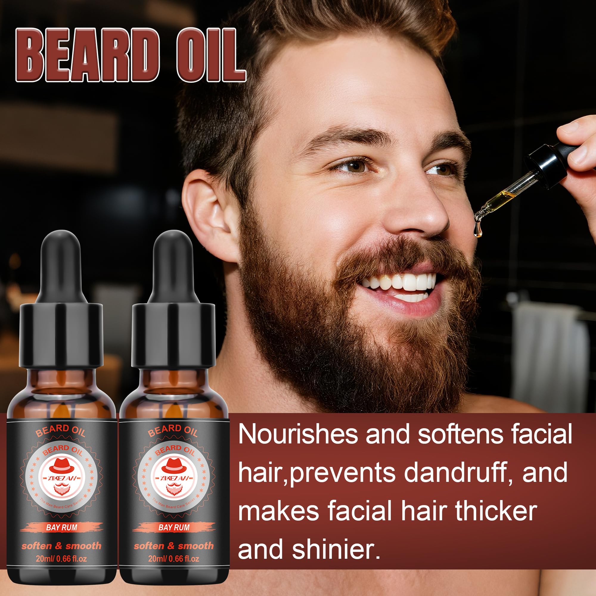 XIKEZAN beard brush and comb set for even product distribution