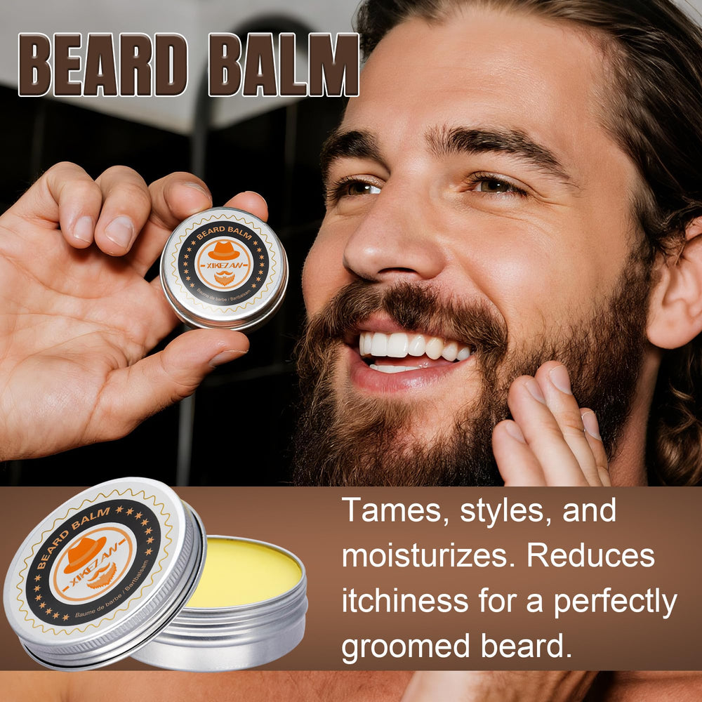 XIKEZAN beard brush image for detangling and even product distribution