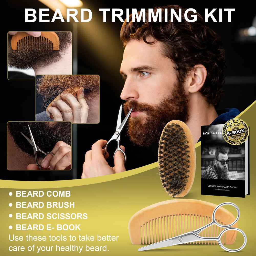 XIKEZAN beard comb displaying precision styling and tangle-free grooming