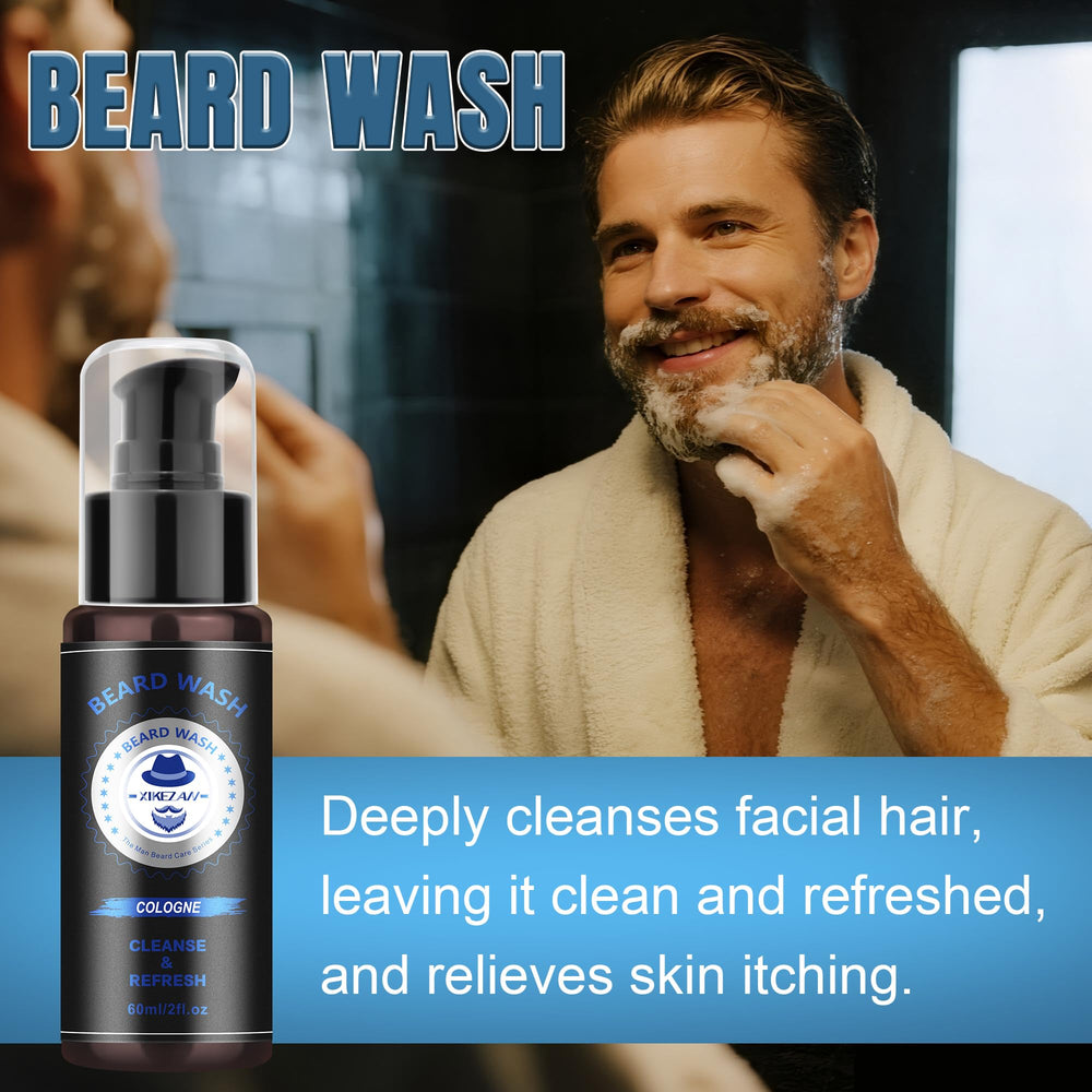 XIKEZAN beard conditioner bottle highlights hydration for softer, more manageable facial hair.