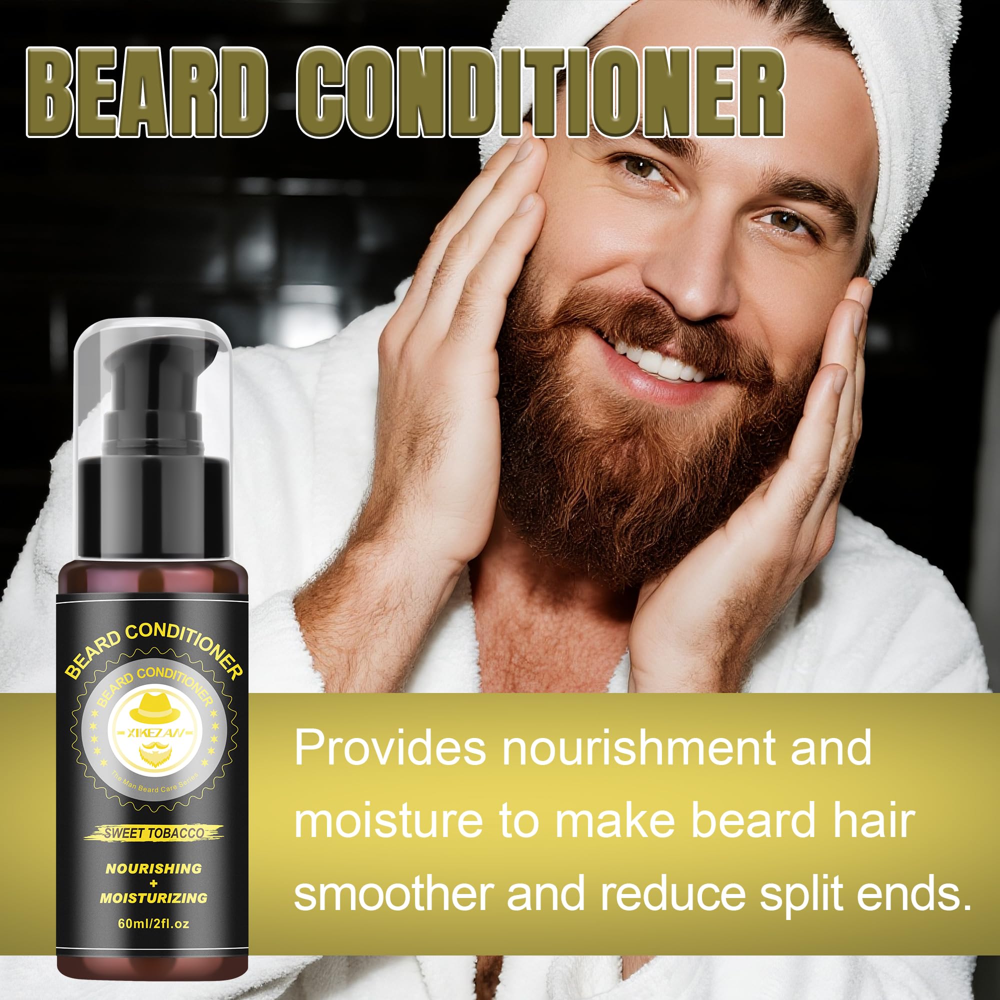 XIKEZAN beard conditioner tube promoting detangling and smoother beard texture