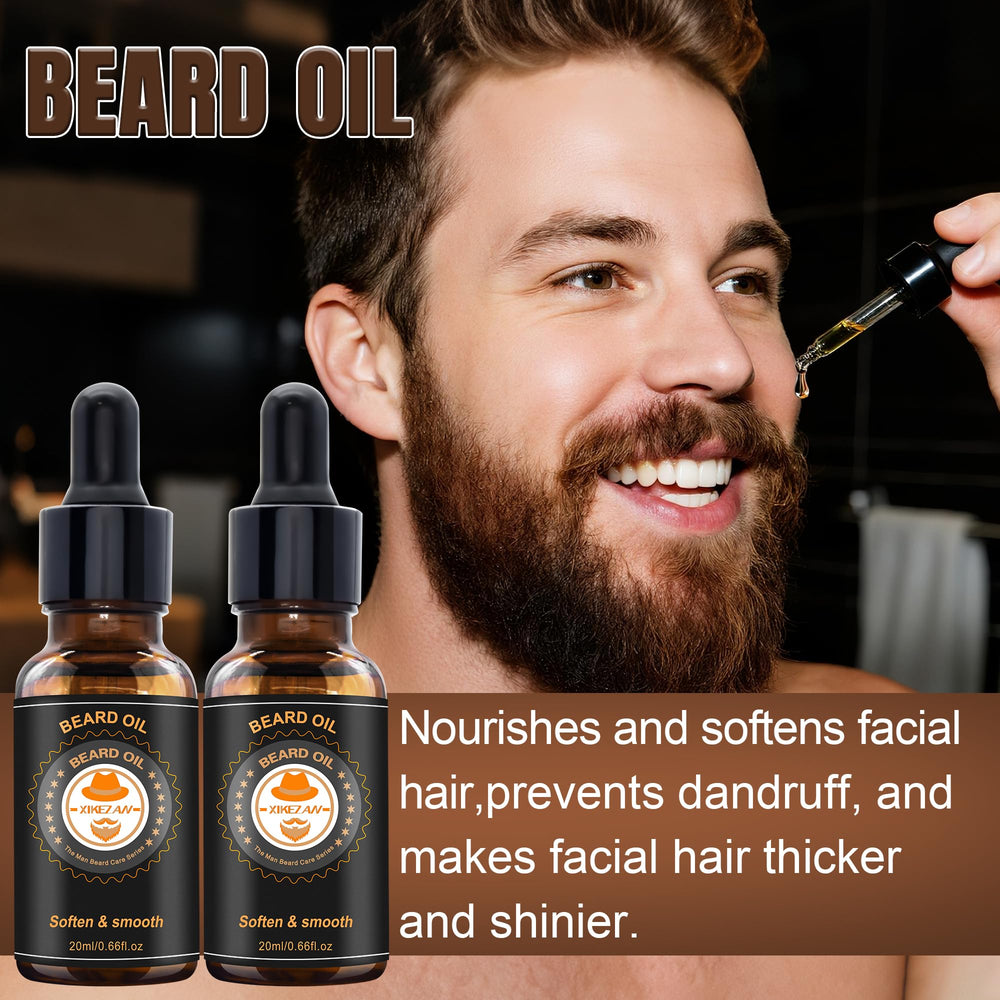 XIKEZAN beard-kit-brush aids detangling and even product distribution.