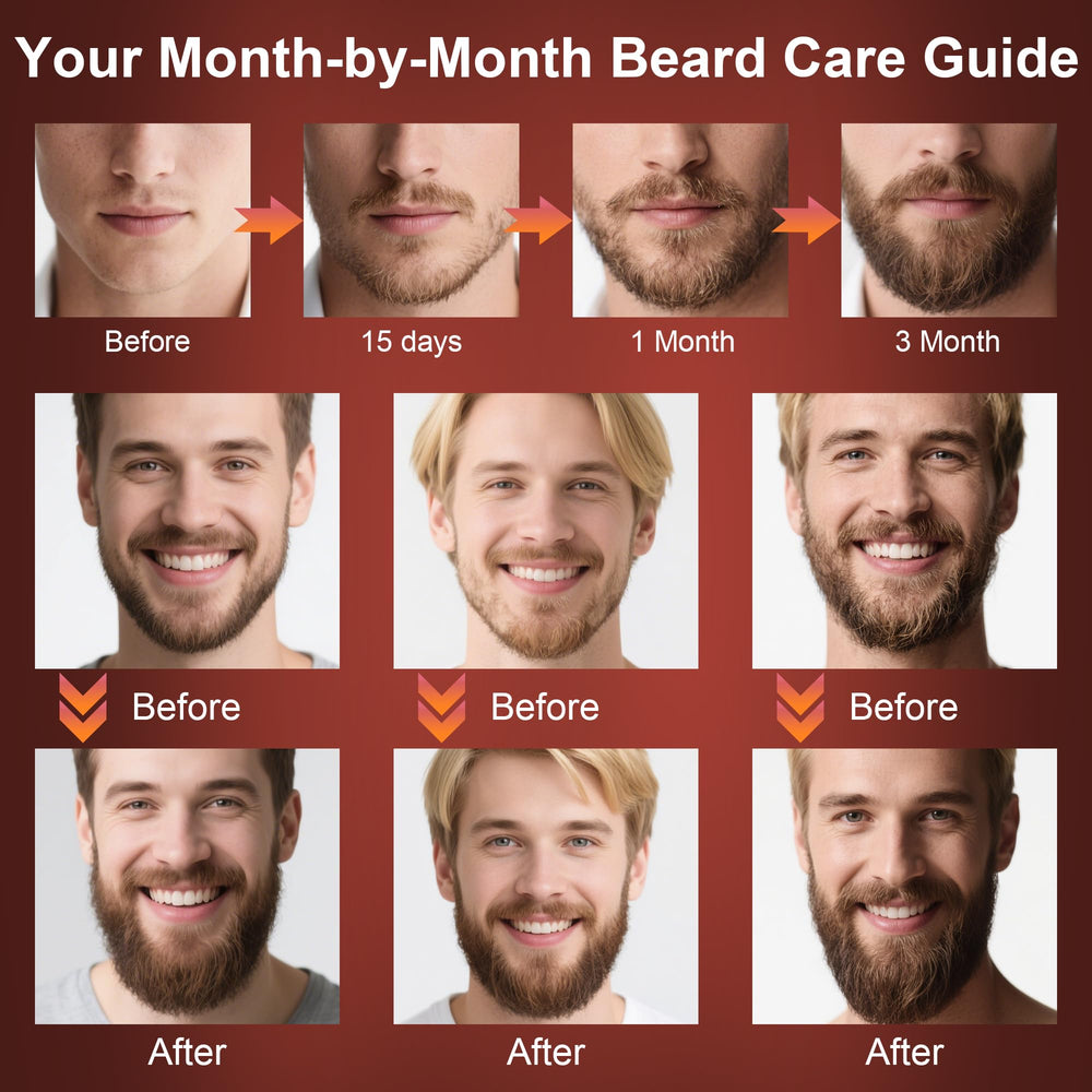 XIKEZAN beard oil two-pack bottles for nourishing beard and skin