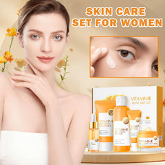 XINGXYUEL Vitamin C toner bottle pump shows refreshing toning and pore-refining prep