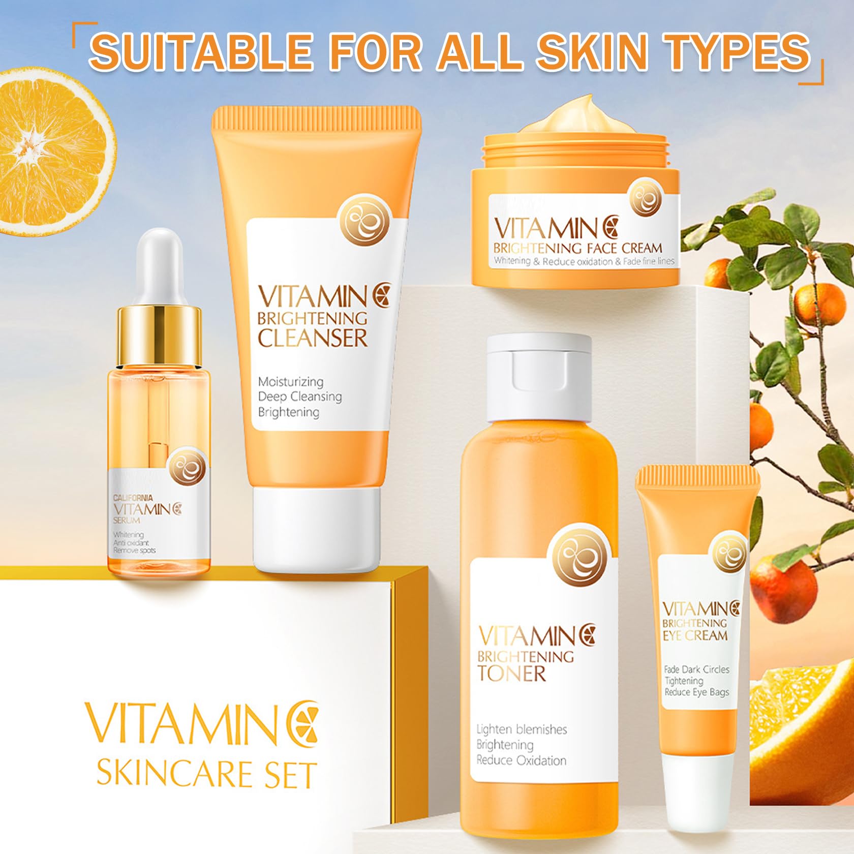 XINGXYUEL Vitamin C travel-sized set packaging emphasizes on-the-go care and hydration
