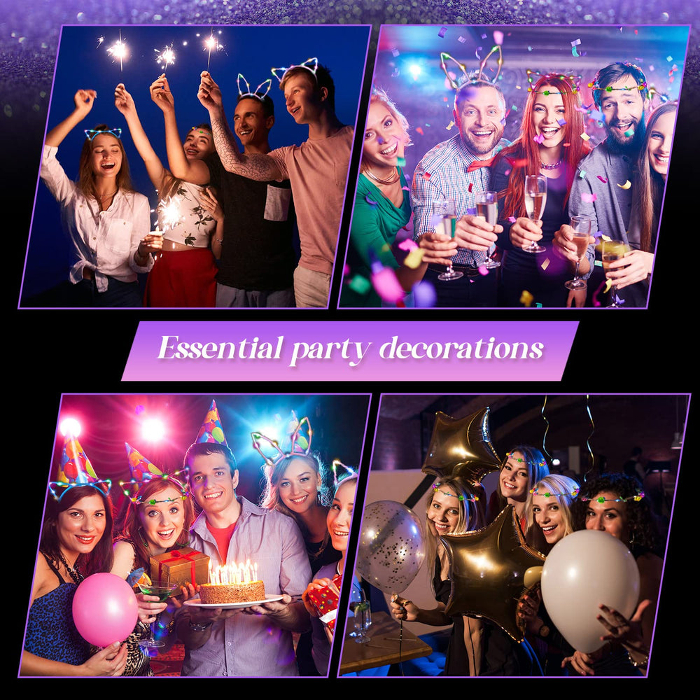 Xinnun LED cat ear headband stands out in glow-in-the-dark celebrations.