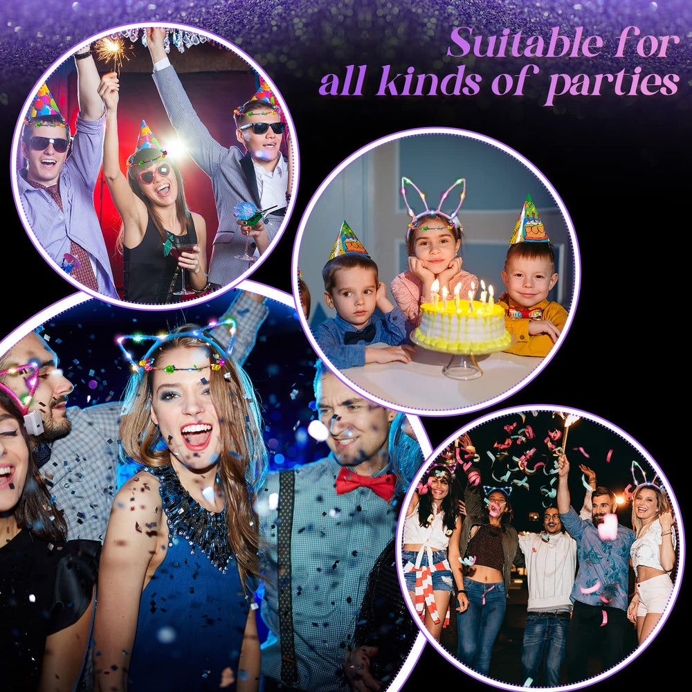 Xinnun LED rabbit ear headband brings cute charm to parties and videos.
