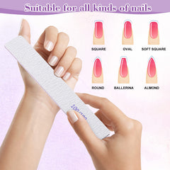Xinnun nail files suitable for acrylic nails and dip powders.