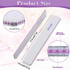 Xinnun double-sided 100/180 grit nail files for filing and smoothing.