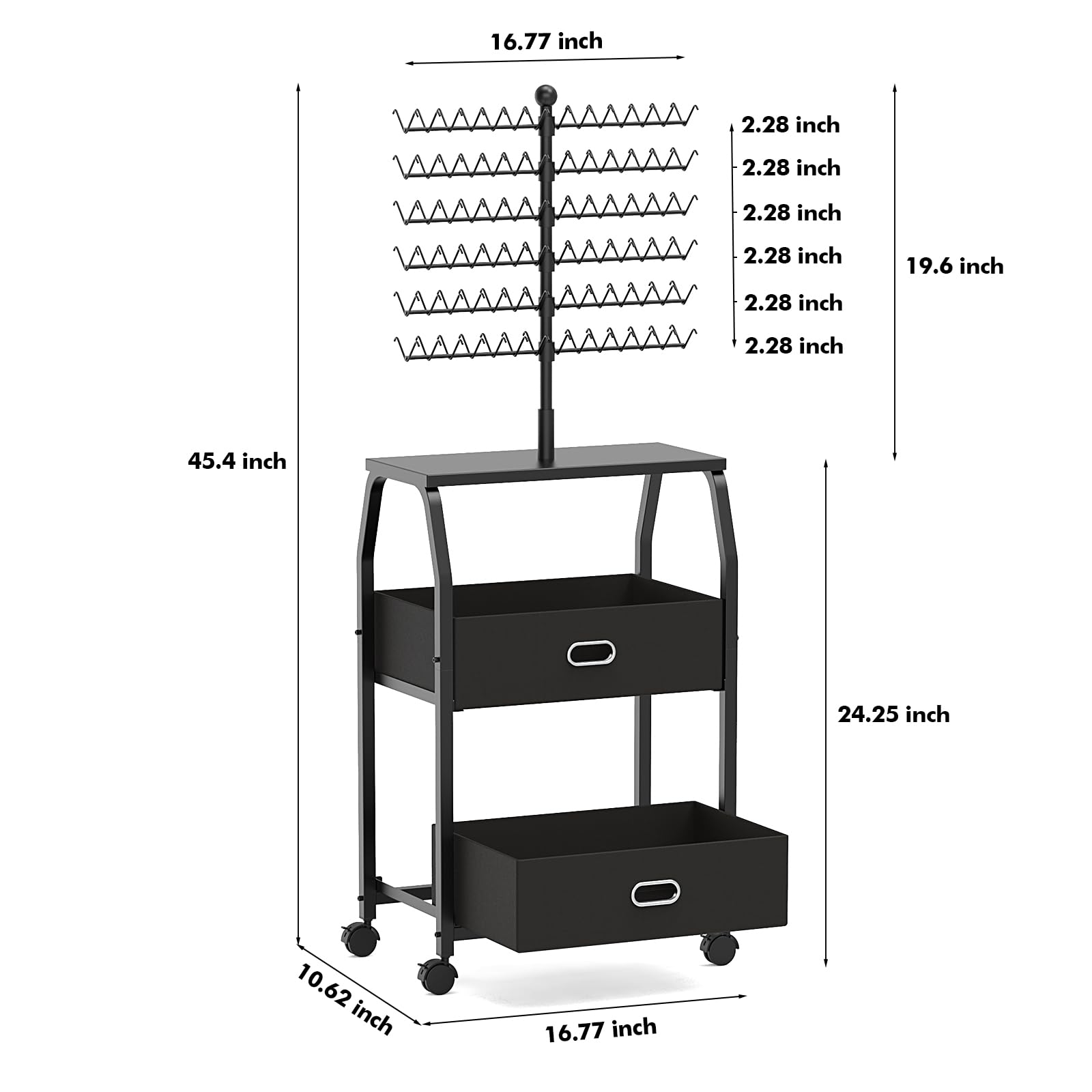 XINTUO braiding hair rack peg system keeps extensions organized during braiding.