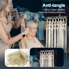 XINTUO braiding hair rack with storage drawers keeps tools within reach.