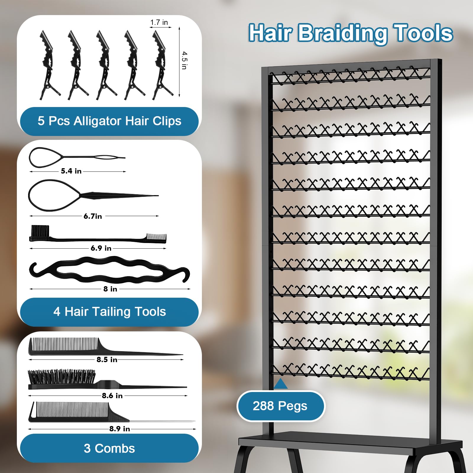 XINTUO included braiding tools—combs, hairpins, and tailing tools—for ready-to-go sessions.
