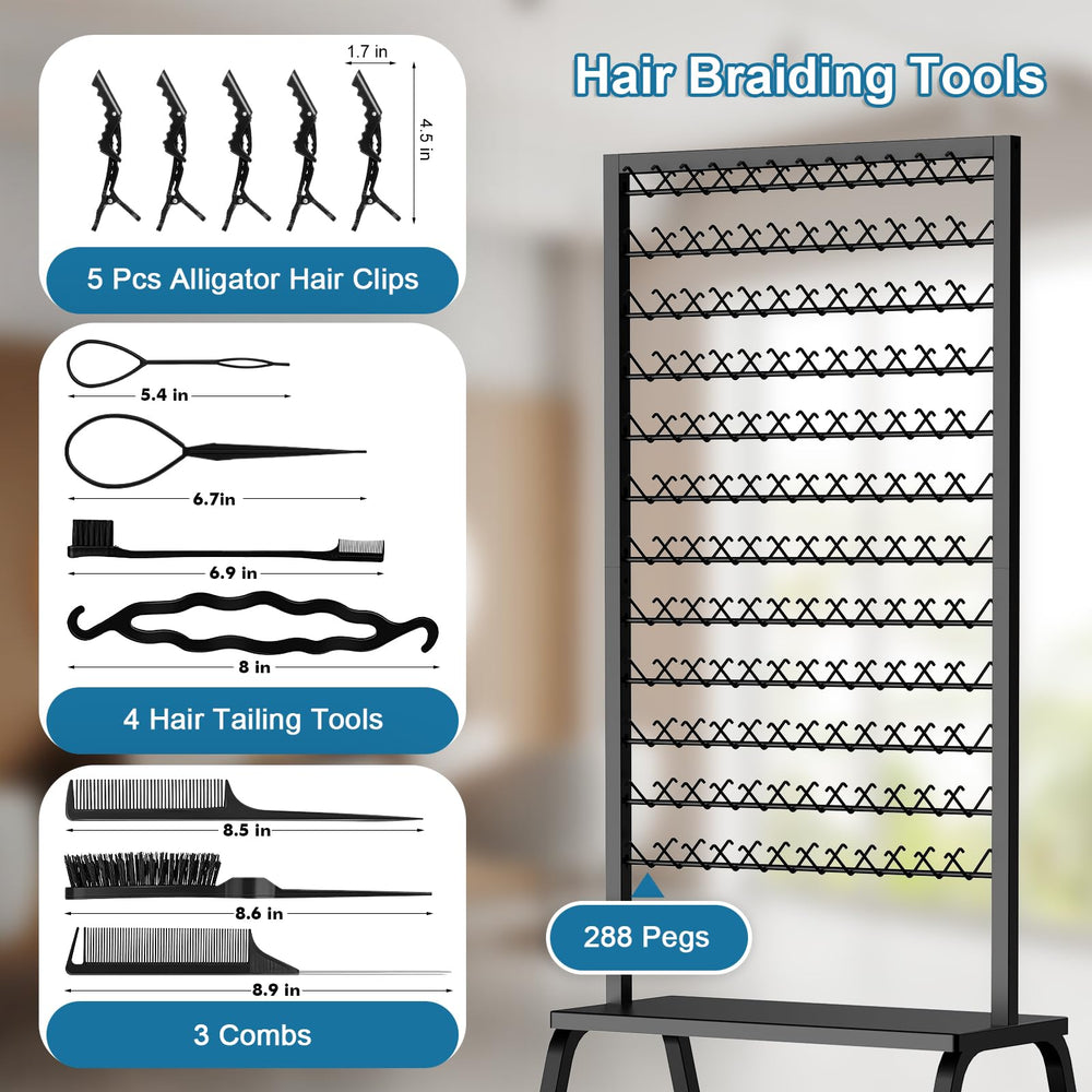 XINTUO included braiding tools—combs, hairpins, and tailing tools—for ready-to-go sessions.