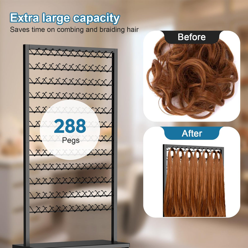 XINTUO multi-tier peg system separates strands for faster, tidier braiding.