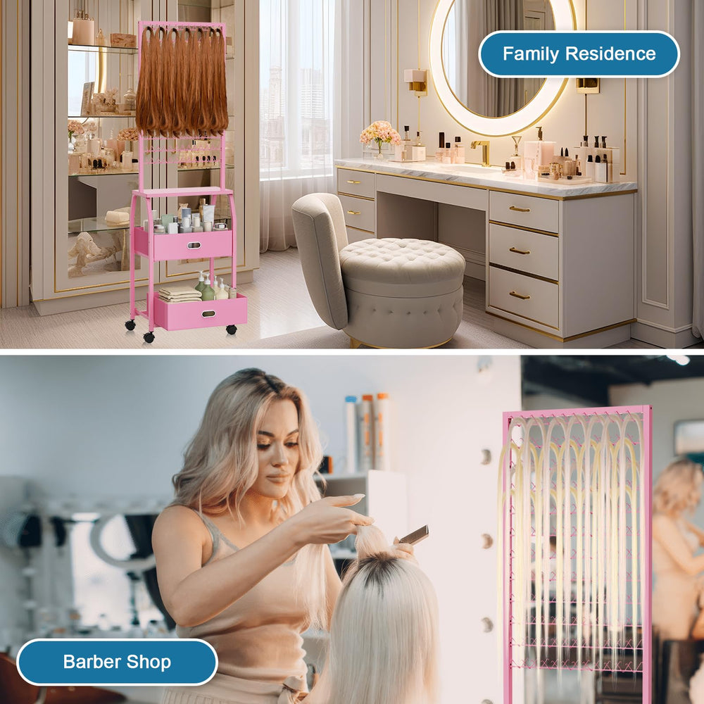 XINTUO pink braiding stand suited for studios.