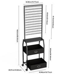 XINTUO two-sided braiding stand with 288 pegs keeps extensions organized at a glance.