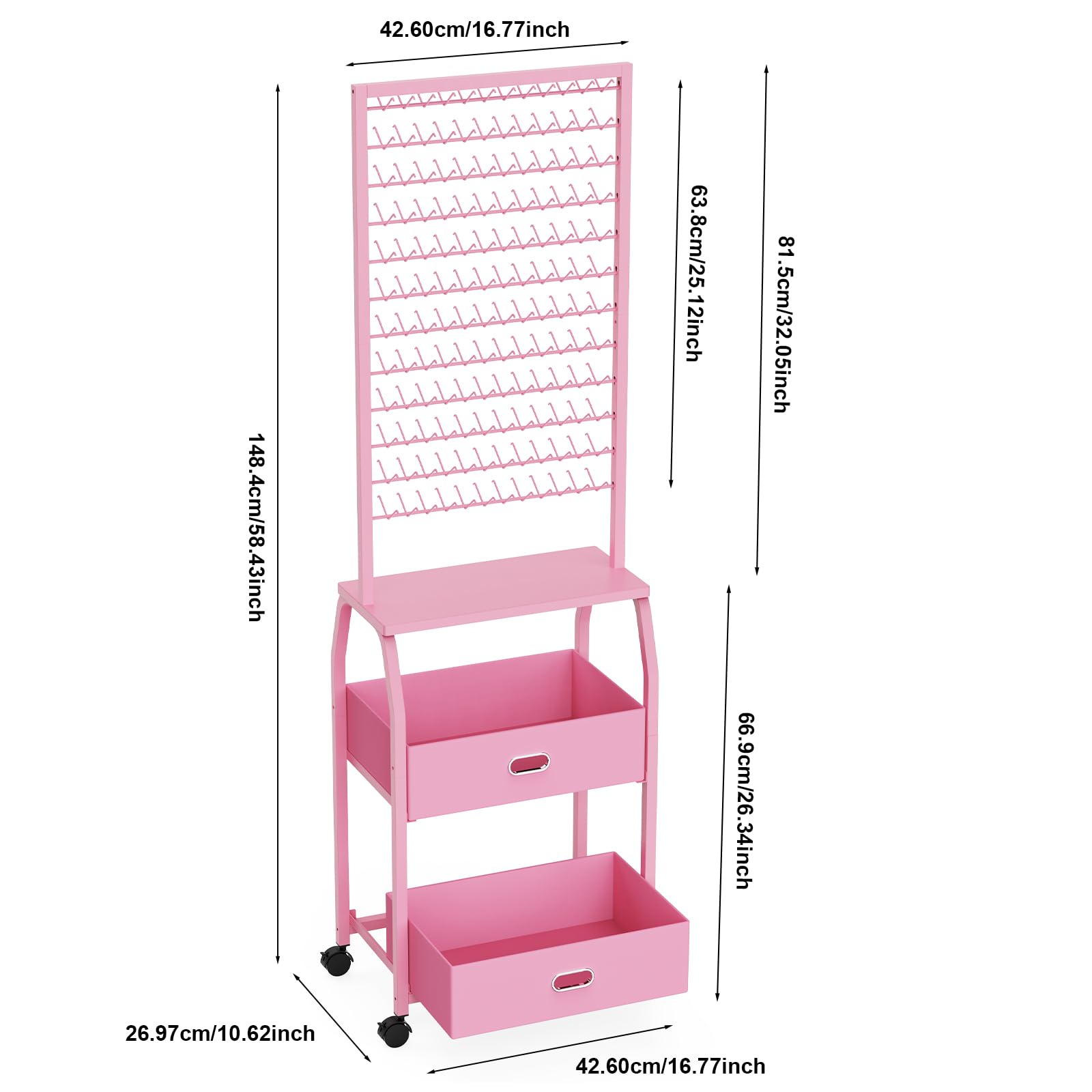 XINTUO two-sided 288-peg braiding rack for organized extensions.
