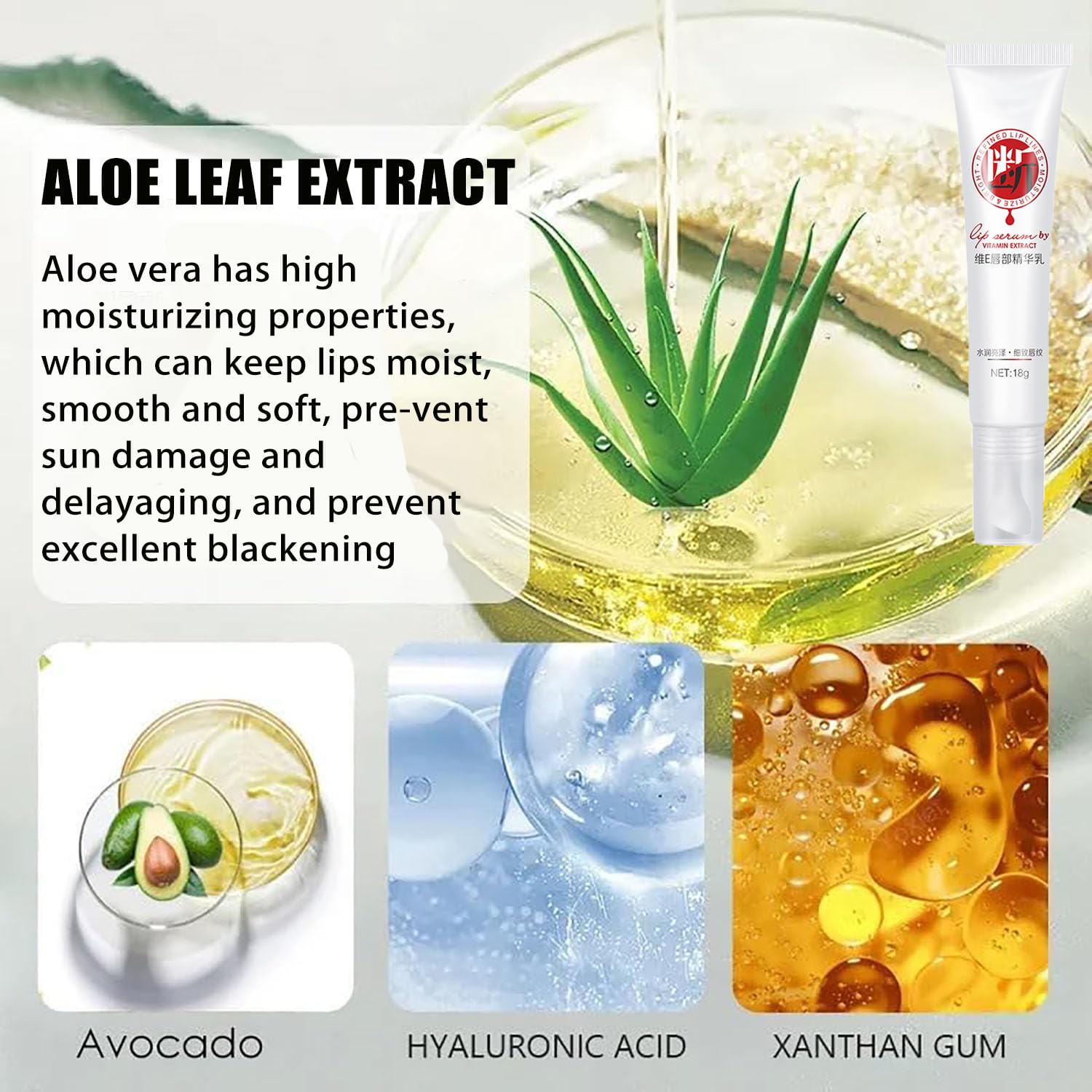 XIRUJNFD Lip Serum repairing chapped lips with nourishing nutrients.