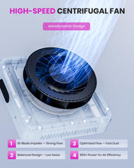 XISZMOG Nail Dust Collector top view emphasizing 10-speed control panel.