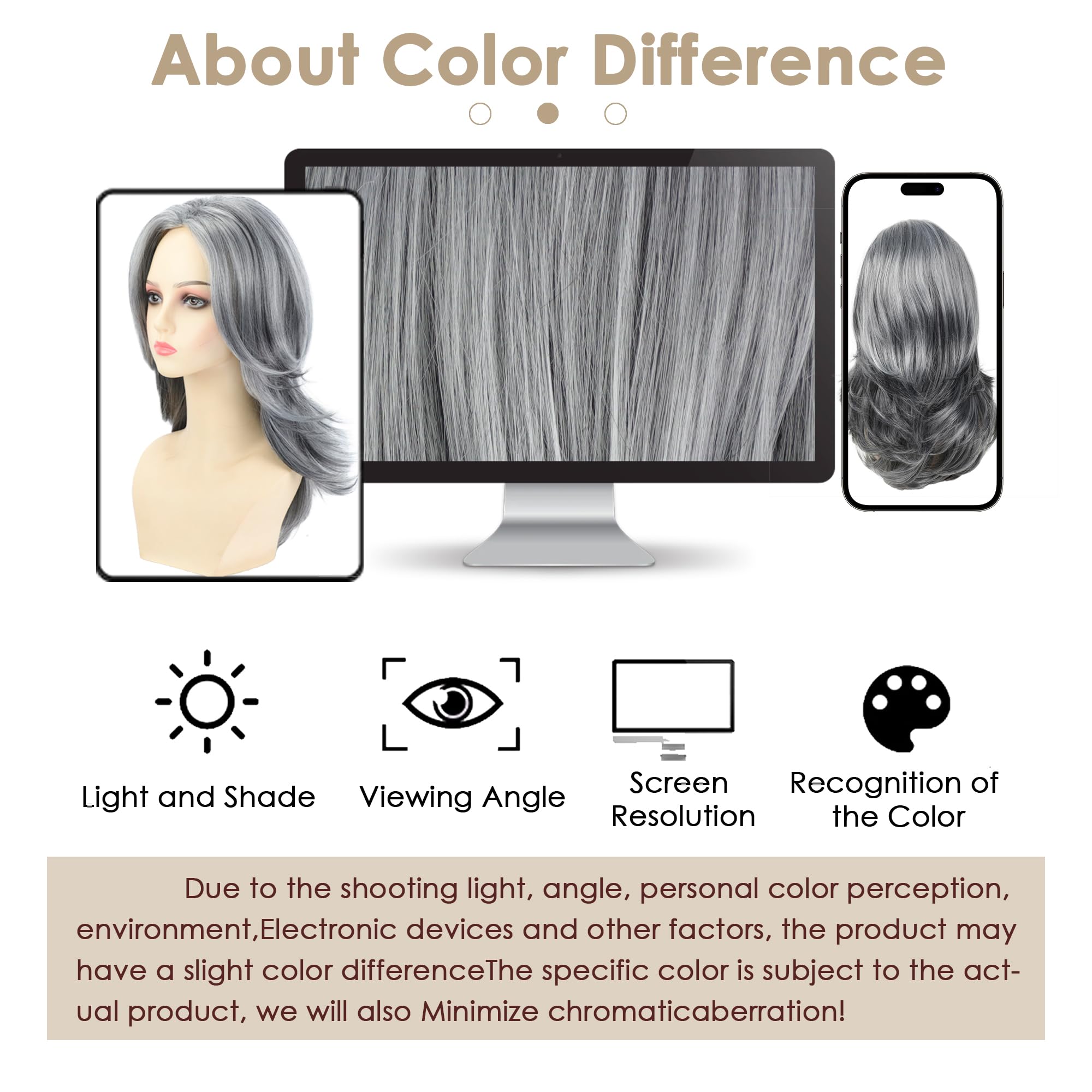 XIUFAXIRUSI daily-use silver wig suits work, events, and outdoor outings.