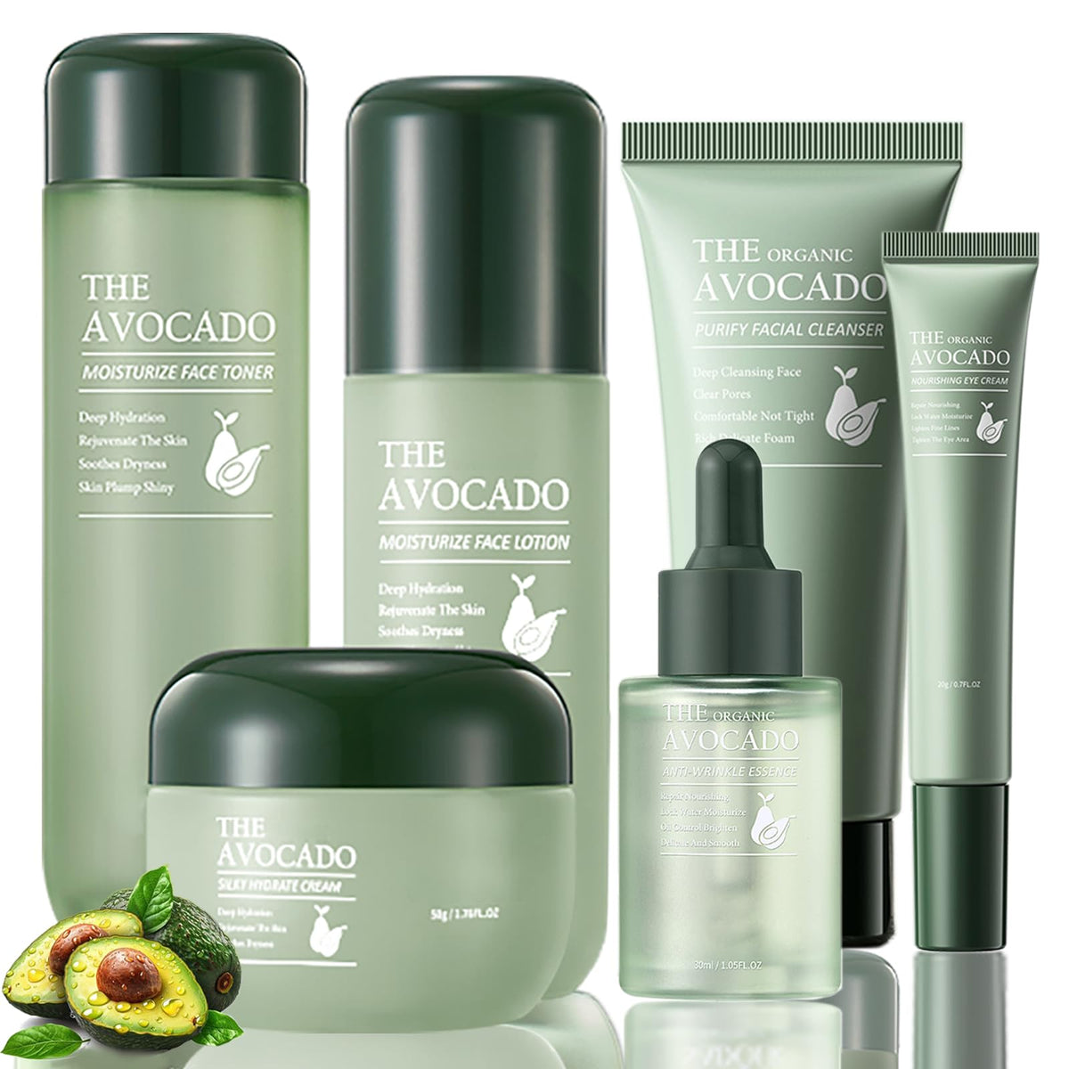 Xiuxixu Avocado Facial Cleanser bottle for gentle cleansing and hydration.