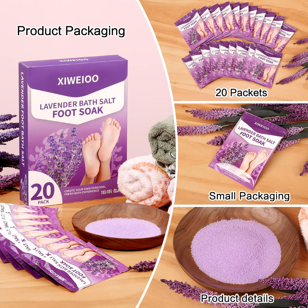 XIWEIOO Lavender-Tea Tree Oil blend for a calming foot soak and fresh aroma.