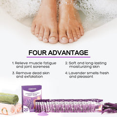  XIWEIOO Softens rough calluses for smoother feet during a soak.