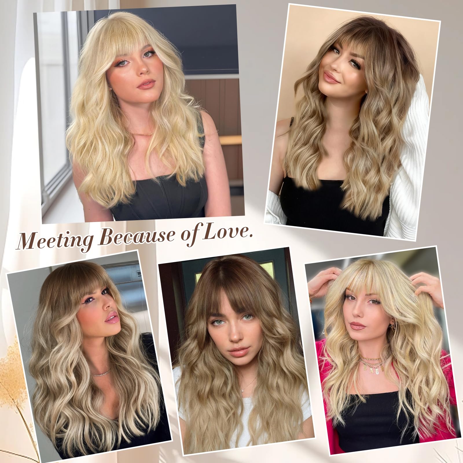 XIXIBI Blonde Wig color blend dirty blonde with lighter tones for a trendy, fashion-forward look.