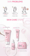 XJBD Travel Skincare Kit Sakura Essence drops provide lightweight hydration for teen skin.