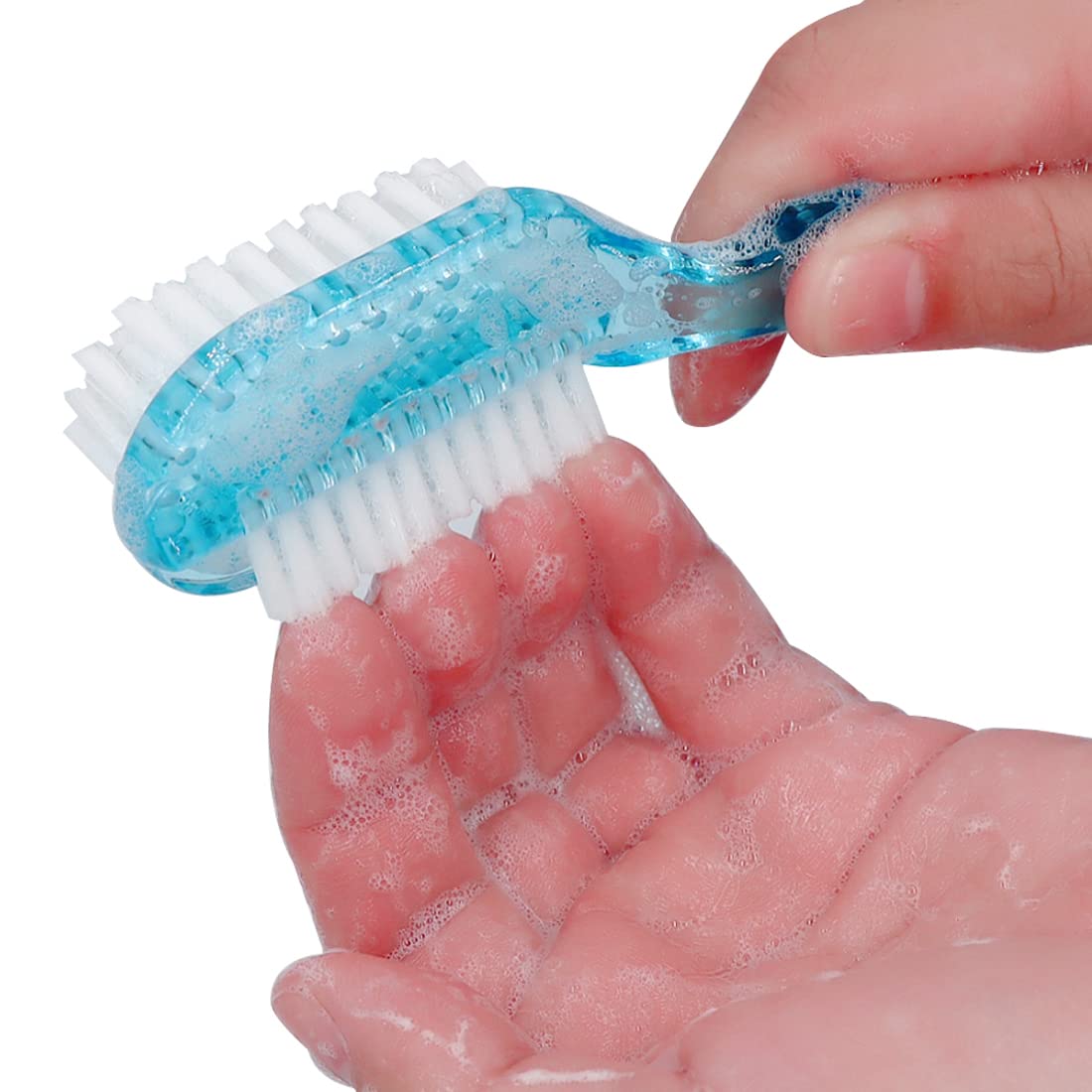 Xjinmin ergonomic-grip nail brush supports comfortable scrubbing and less hand fatigue.