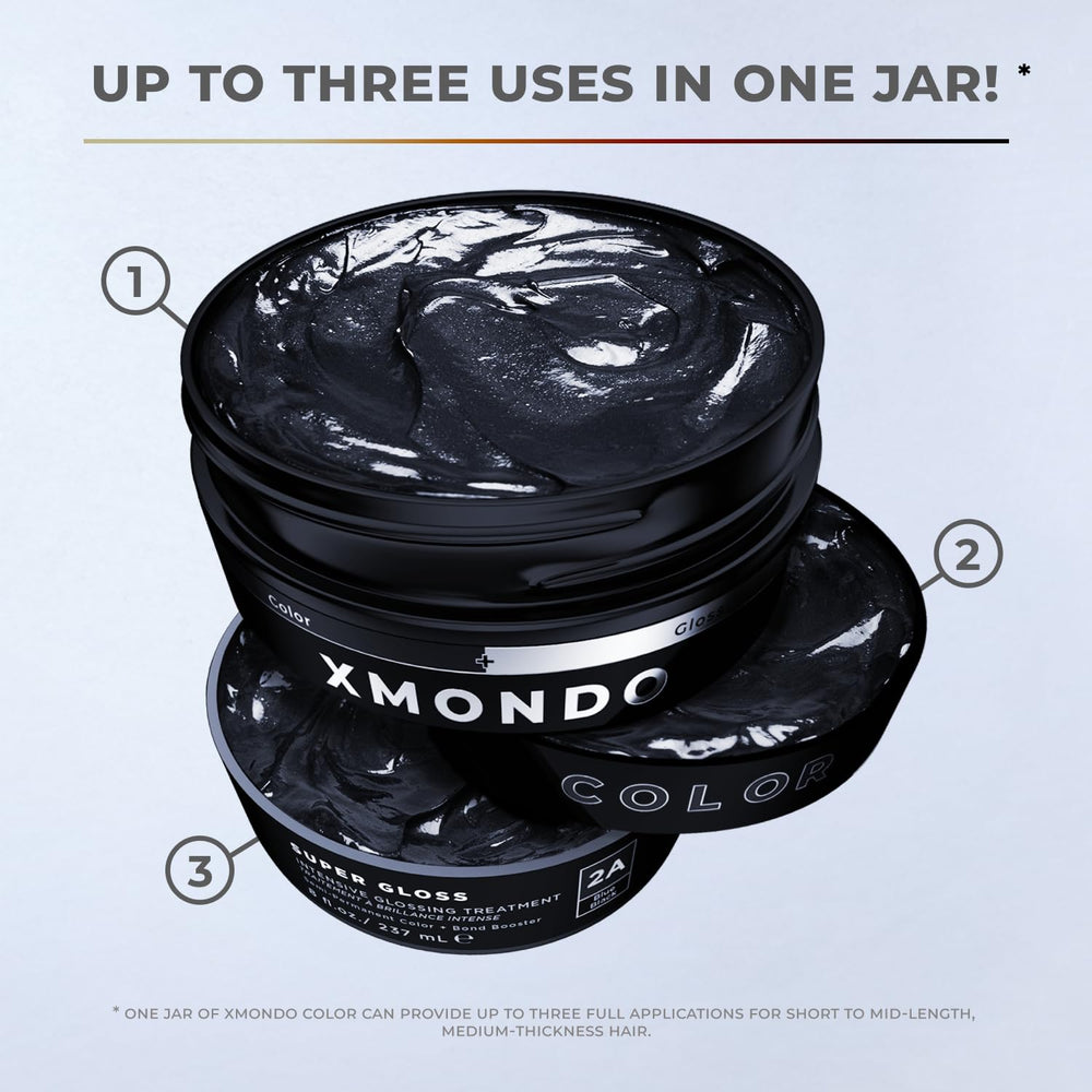 XMONDO Gluten-free sulfate-free parabens-free label signals gentle, clean-care color.