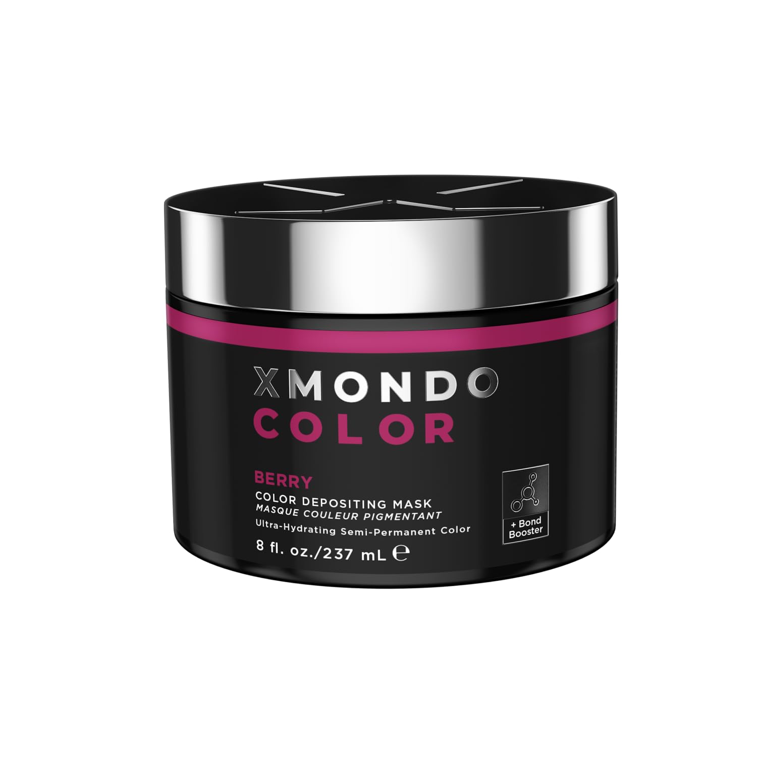 XMONDO Color Berry Mask 8oz packshot showing vibrant berry color options